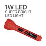 SYSKA T112Ul Maxlit 1W Bright Led Rechargeable Torch (Red, ABS)